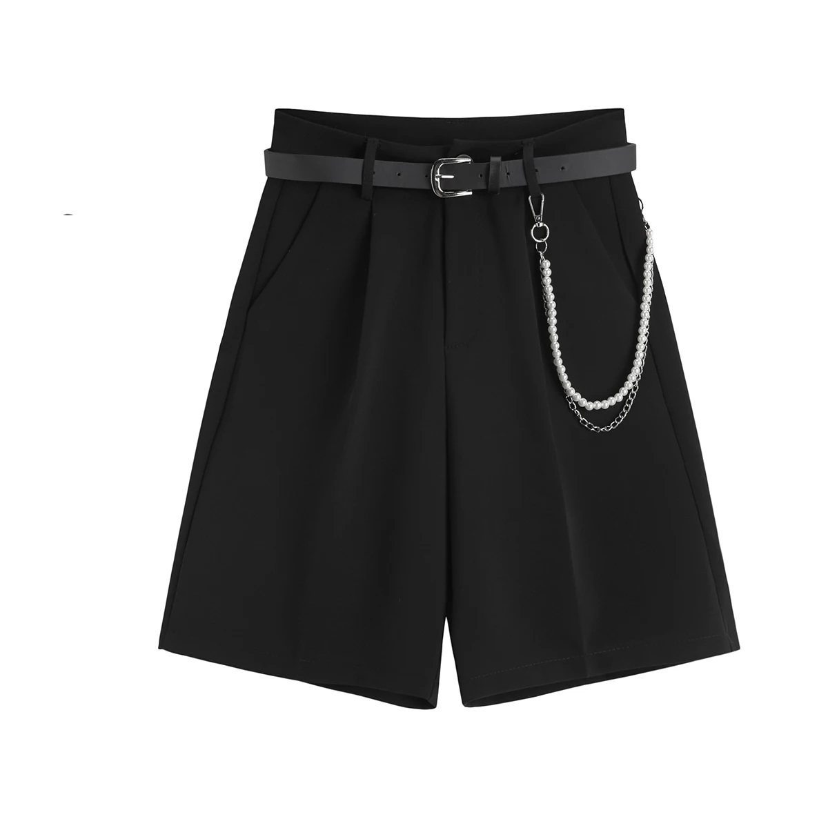 

2022 New Casual Comfortable Elegant Wild Shorts With Belt Women's Autumn Winter Slim Wide Leg A-line