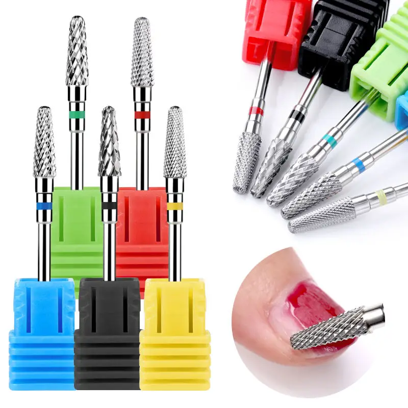 

3/32" Nail Drill Bits Small Cone Tungsten Carbide Cuticle Remover Milling Cutter For Electric Nail File Machine Cuticle Clean