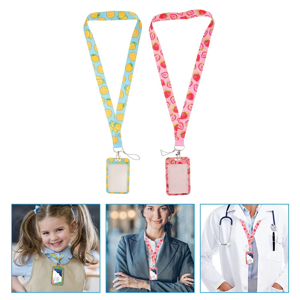 

Name Tag Lanyard Teacher Certification Id Badge Holder Anti-scratch Card Case Adorable School