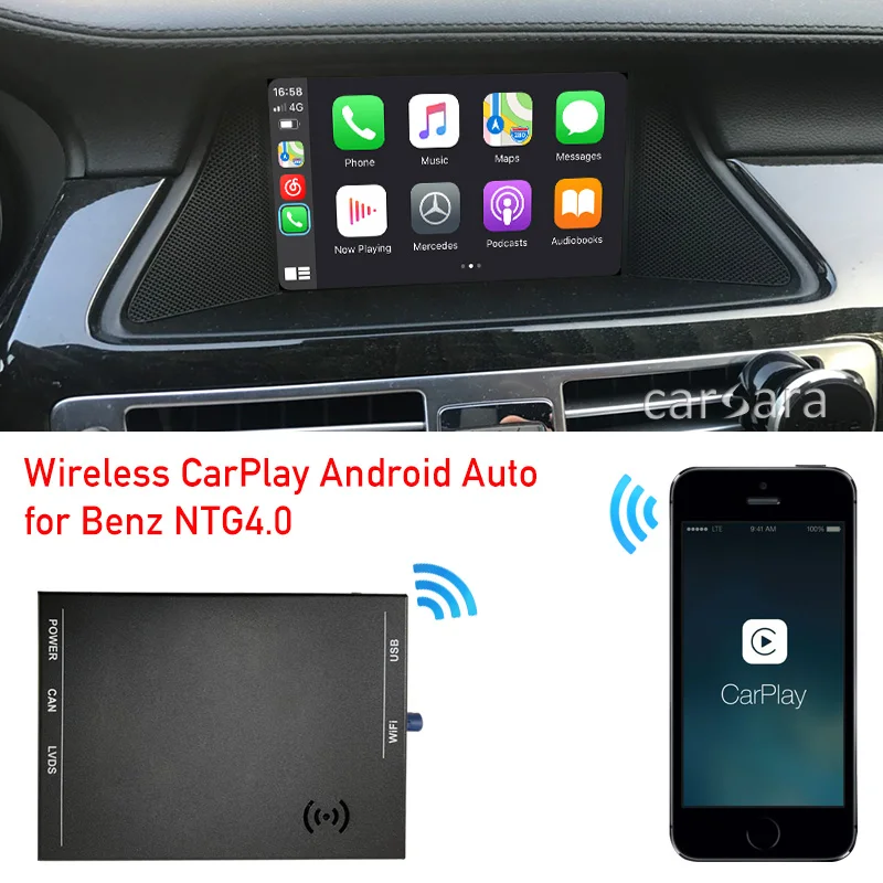 

CLS W218 NTG4.0 CarPlay Module for GLK X204 C Class W204 E Class W212 Android Auto Box Airplay Mirror Link Audio Video Navi Map