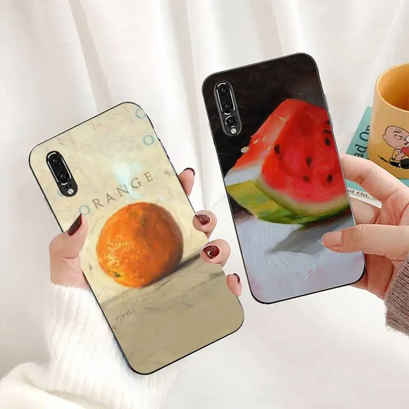 

Fruit Art Oil Painting Phone Case For Huawei G7 G8 P7 P8 P9 P10 P20 P30 P50 Lite Mini Pro P Smart Plus Coves