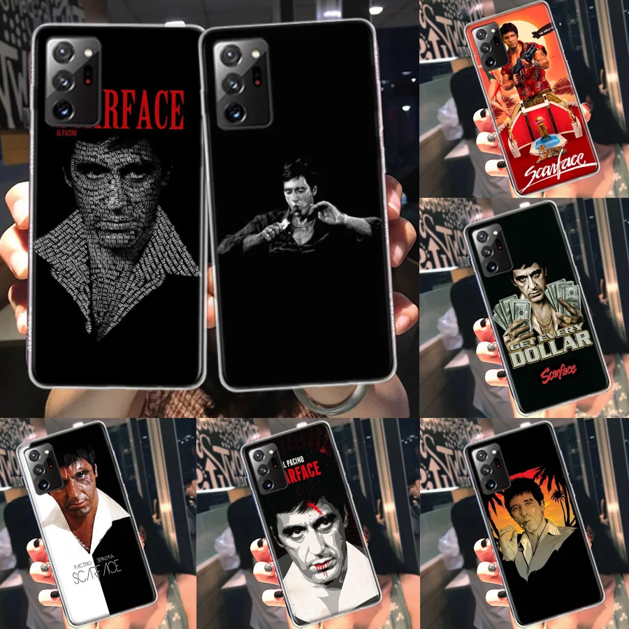 Чехол Scarface Tony MontanaPhone для Samsung Note 20 Ultra 10 9 8 Galaxy M11 M12 M21 M30S M31 M32 M51 M52 M60S M80S F12 A81 A91 C