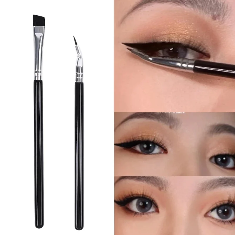 

Bent Liner Makeup Brushes Angled Eyeliner Brush Eyeshadow Eye Brow Brushes Tool Fine Eyeliner Brushes Eye Contour Makeup Tool