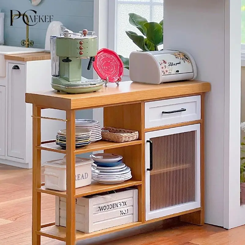 

1:12 Миниатюрный стол для кукольного домика, стол для готовки, стеллаж для хранения мебели, домашний декор, игрушечный кукольный домик, аксессуары