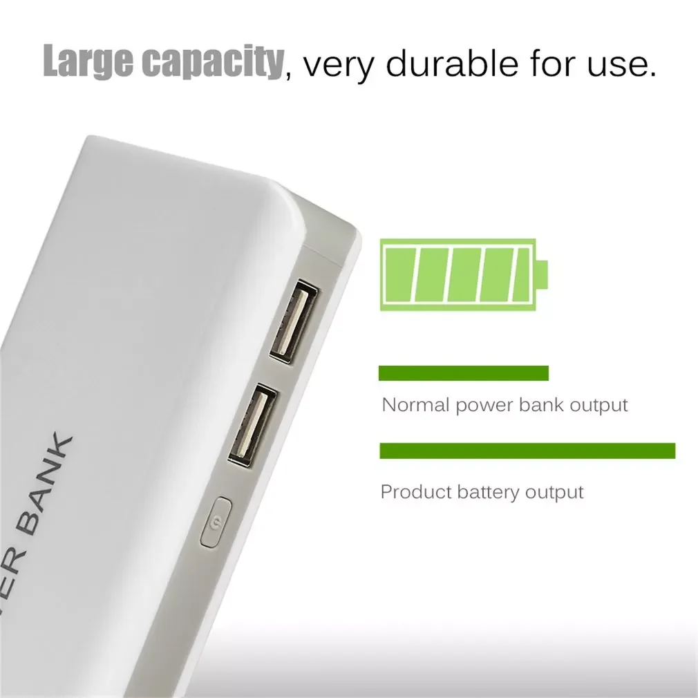 

2023New 5*18650 Battery Power Bank Case Replacement Battery Dual USB External Backup Batteries Charger Powerbank Cases