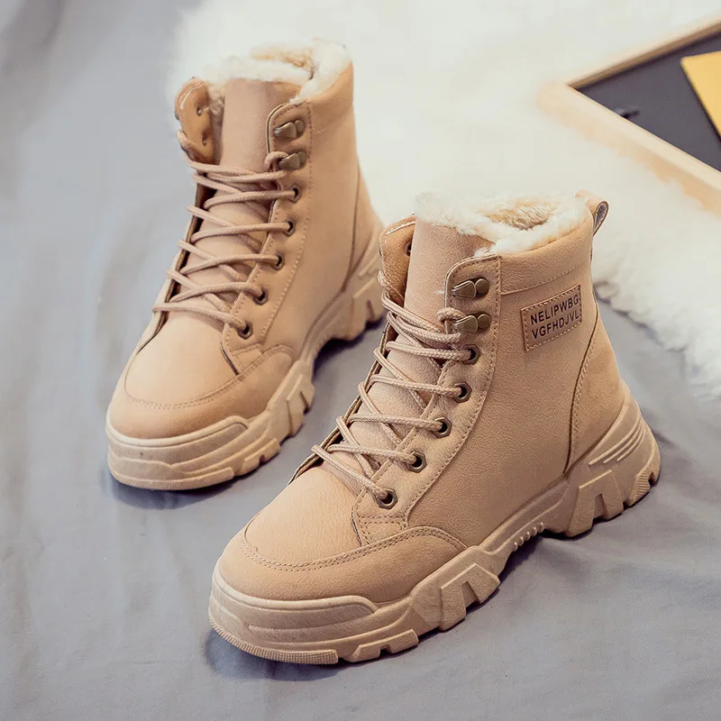 

Новинка Зима 2023, зимние сапоги, женские короткие сапоги, теплая хлопковая обувь, сапоги, Женская бархатная обувь, повседневная обувь