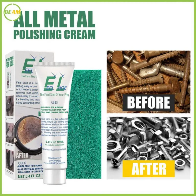 

100ml Metal Polishing Paste Long Shelf Life Durable Rust Stain Remover Bathroom Accessories Cream Knife Machine Deeply Cleaned