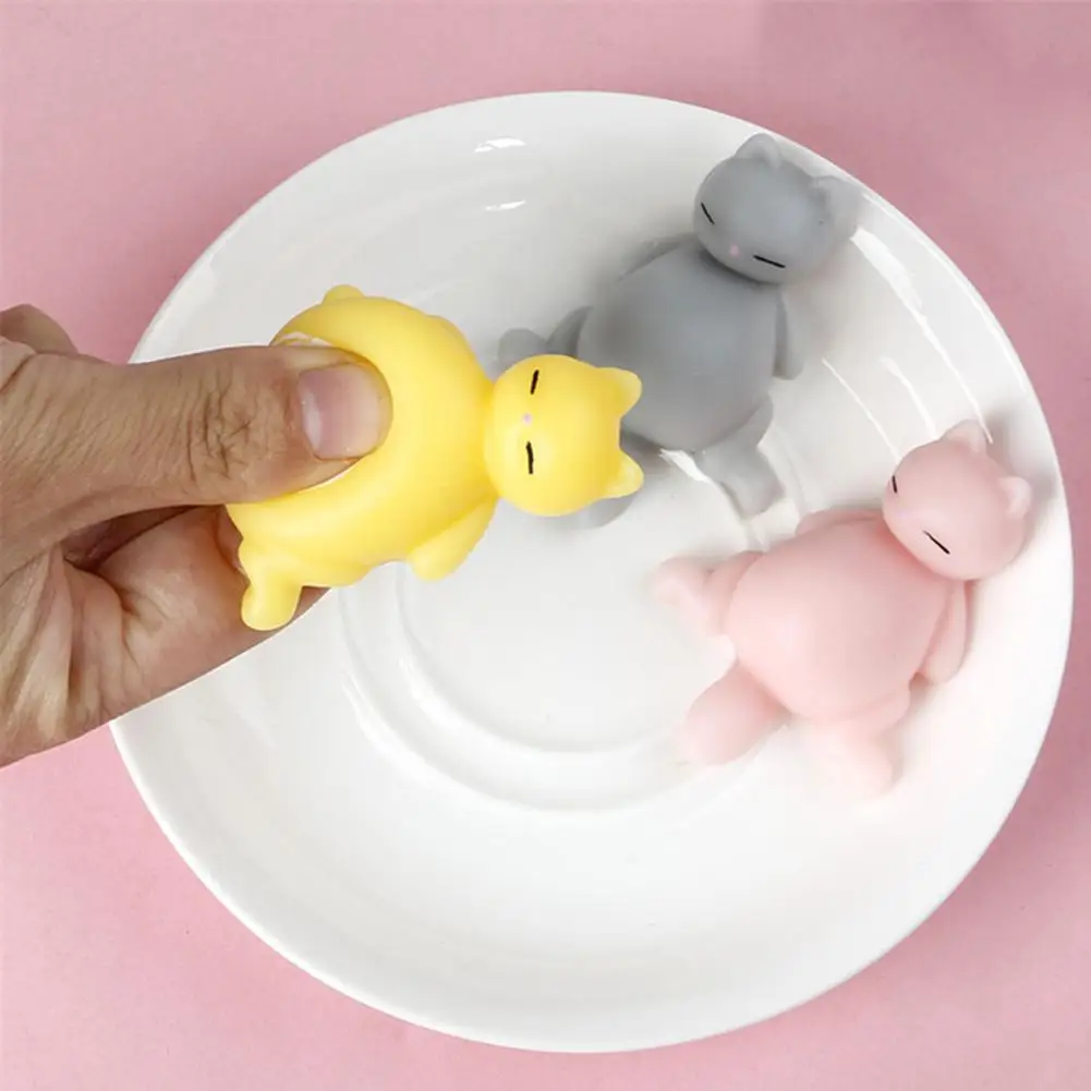 

5 шт. мягкая уютная на ощупь кукла с мультяшным котом сжимающие игрушки для декомпрессии менее предпочтительные игрушки-антистресс игрушки для кошек сжимаемые игрушки