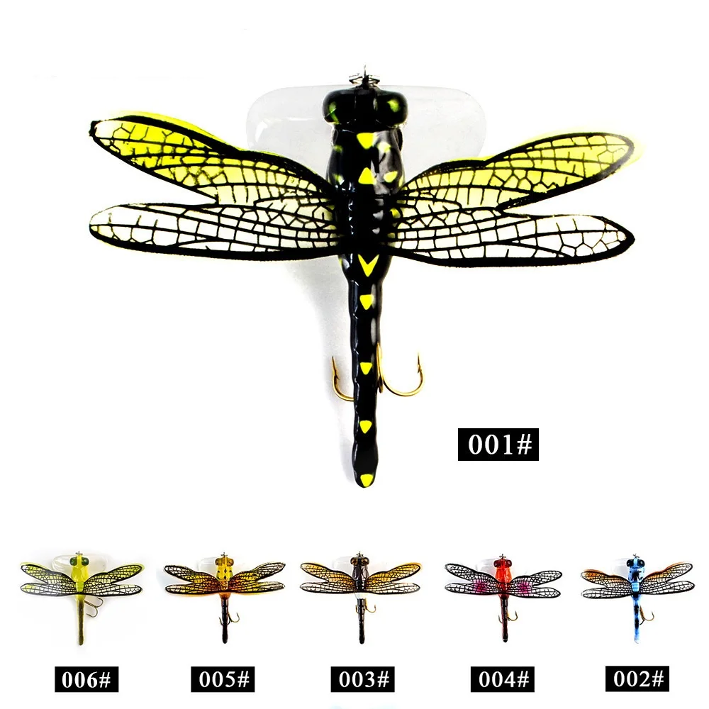 

7.5CM6G HighSimulatian Topwater Dragonfly Flies Insect Fishing Lure Trout Popper Artificial Bait Wobblers For Trolling Hard Lure