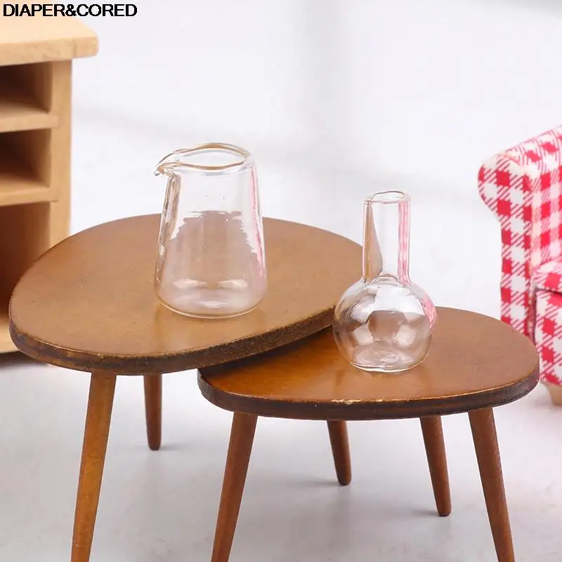 

1:12 миниатюрная мерная колба для кукольного домика, экспериментальный инструмент, прозрачная ваза, модель, декоративная игрушка, аксессуары для кукольного домика