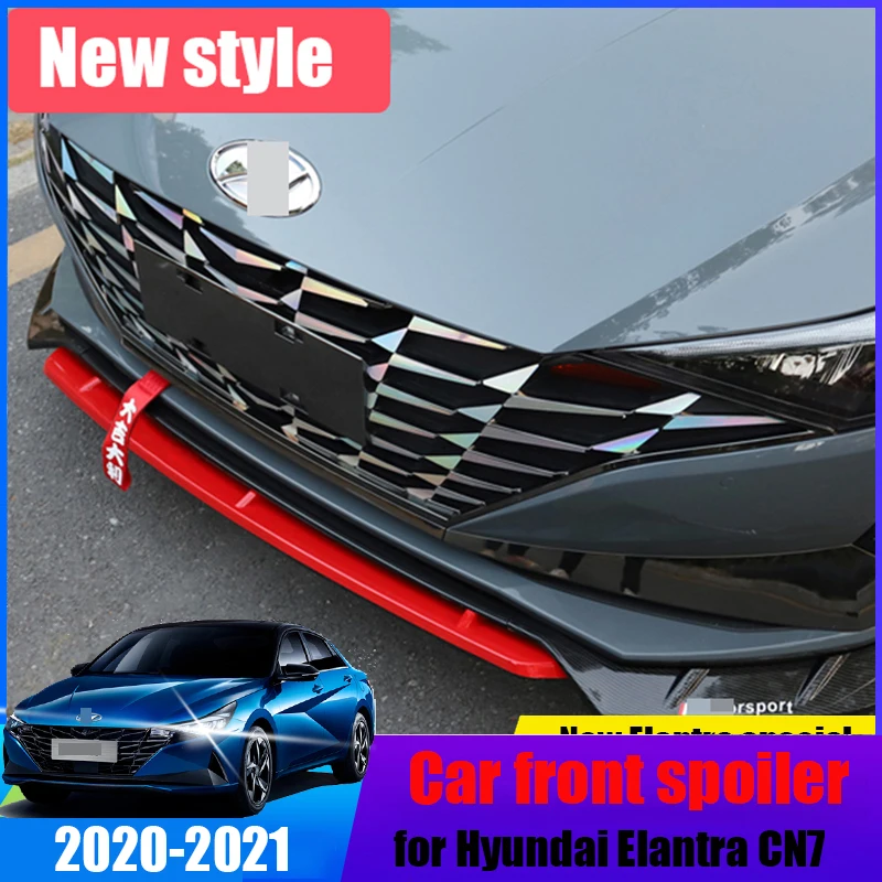 

For modern Elantra CN7 20 21 front shovel modified combat front lip carbon fiber full surround front spoiler