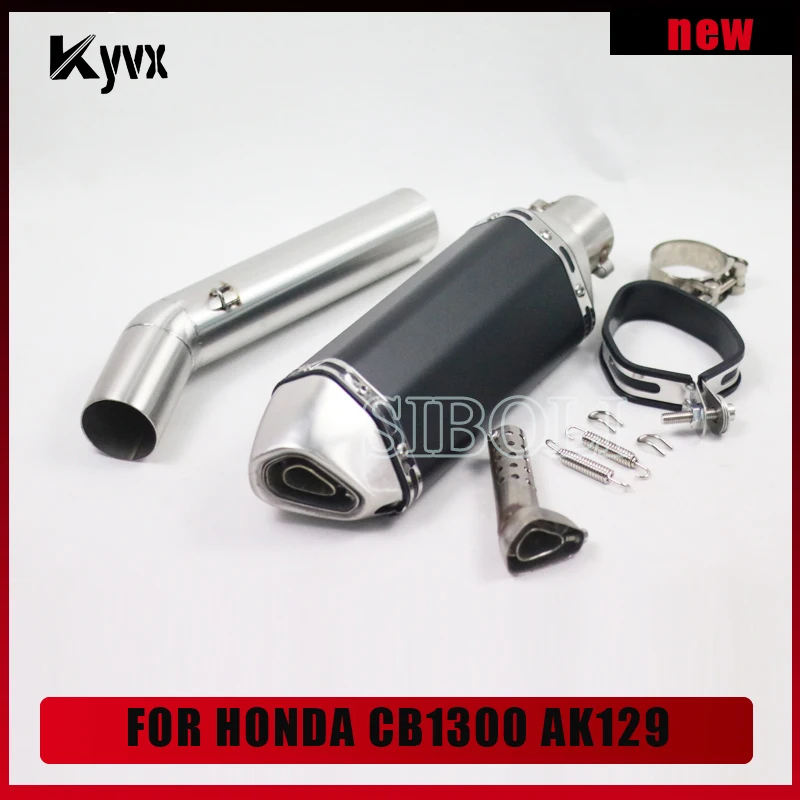 

Motorcycle Exhaust Pipe Contact Pipe Middle Link Pipe With Pit Bike Muffler FOR HONDA CB1300 AK129 Moveable DB Killer Silencer