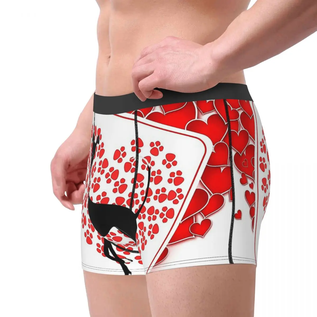 Трусы-боксеры мужские с принтом сердечки |