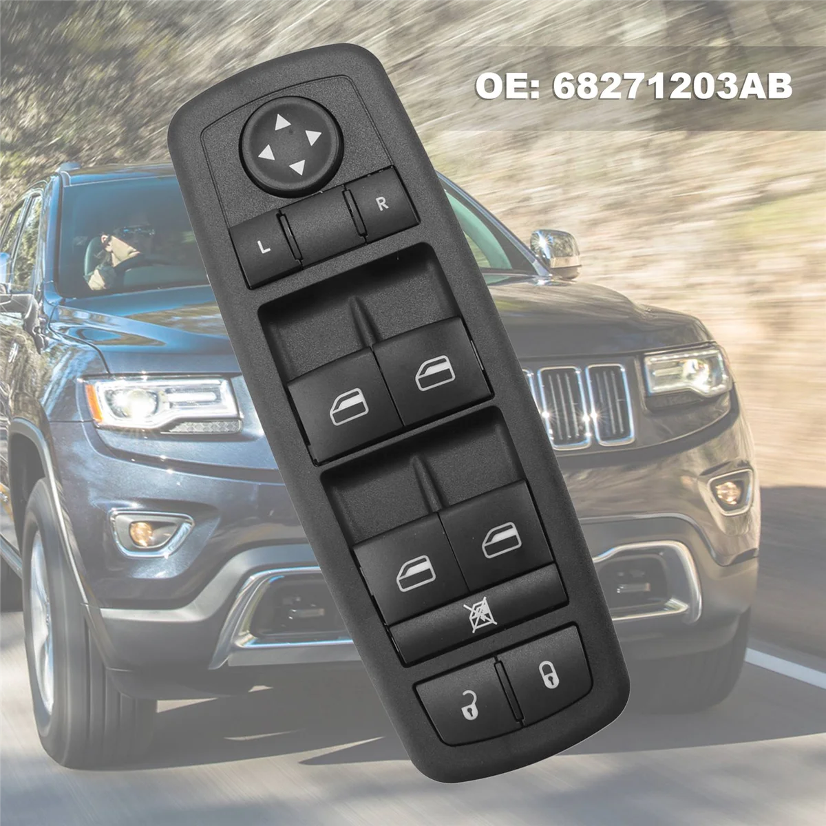Боковой переключатель входной двери и окна 68271203AB для 2014-2019 Jeep Cherokee Chrysler 200