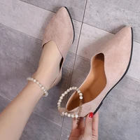 women flats candy color woman loafers spring bead ankle strap flat shoes women zapatos mujer summer shoes ad092