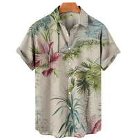 new mens shirts summer style 3d hawaiian fashion designer printed coconut tree pattern personalized custom short sleeve