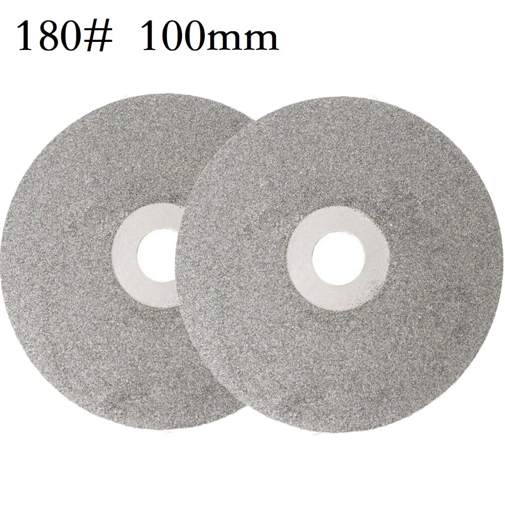 

2Pcs 4" 100mm Diamond Coated Flat Lap Wheel Polishing Grinding Disc 80-2000Grit For Dremel Rotary Tool 5/8" Arbor Hole