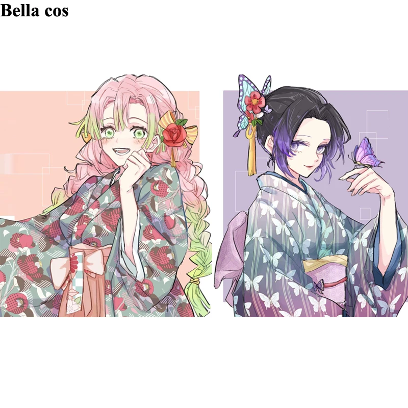 

Custom Made Demon Slayer Kochou Shinobu/Kanroji Mitsuri Cosplay Costume Kimono Dress Uniform Anime Clothes Outfits For Women Cos