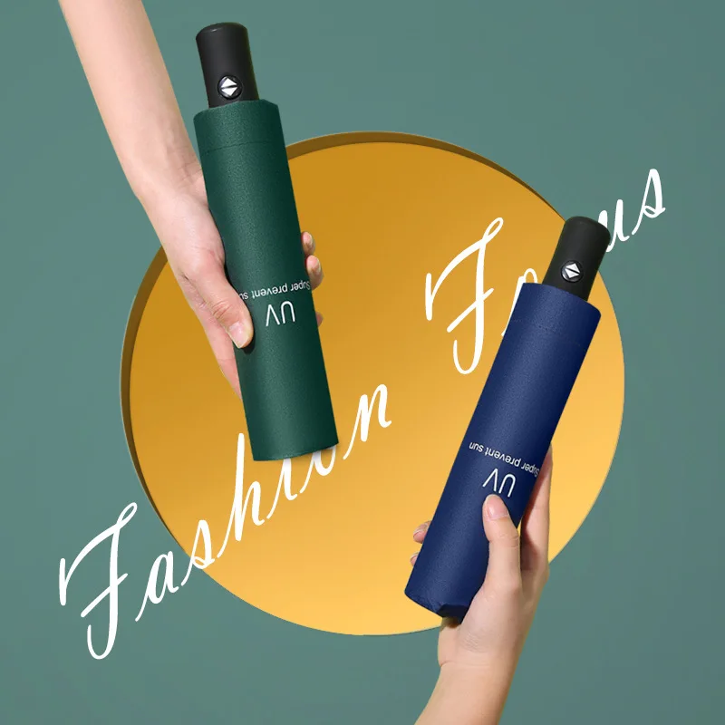 

Автоматические Складные зонты, ветрозащитный женский зонтик от солнца, зонты Xiaomi, уличные черные Зонты