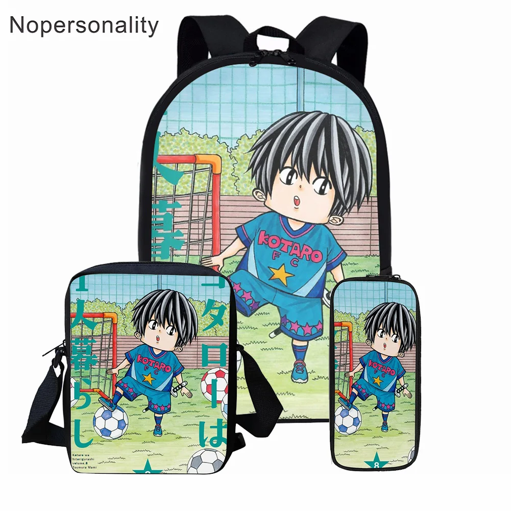 

Nopersonality Big Backpack for Teen Boys Kotaro Lives Alone Print Student Shoulder Book Bags Children Cartoon Backbag Mochila