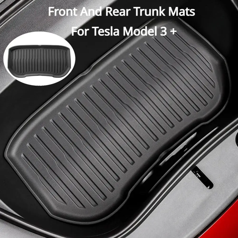 

Trunk Mats For Tesla Model 3+ TPE Piano Key Style New Model3 Front Rear Trunk Frunk Storage Waterproof Protective Pad 2023-2024
