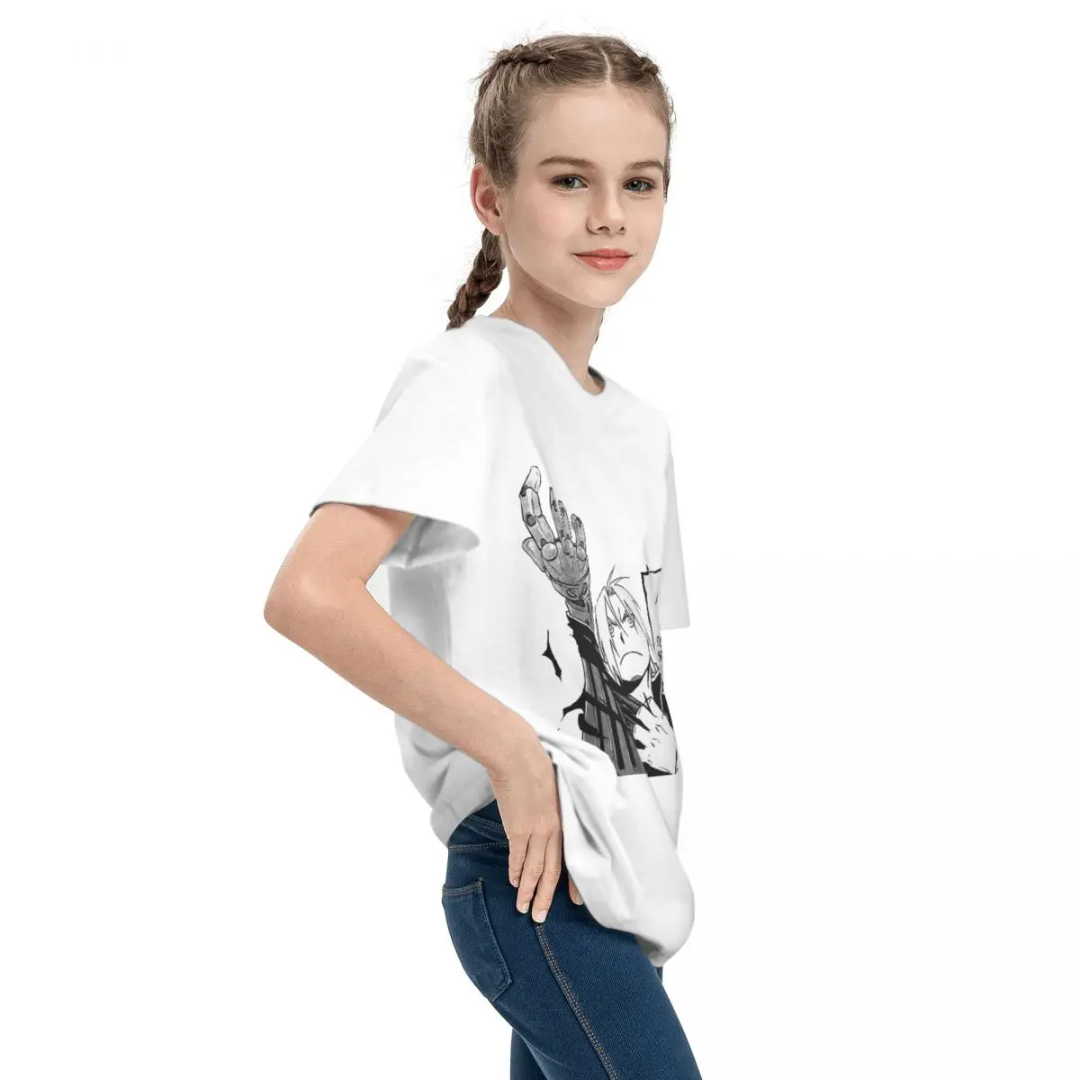 Футболка с коротким рукавом и круглым вырезом Эдвард Элрик манга на продажу