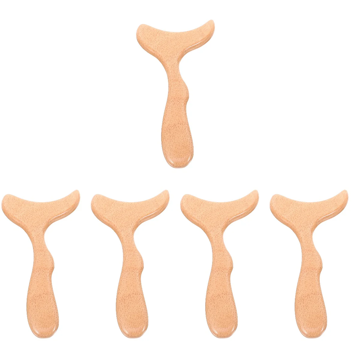 

Set 5 Face Tool Stick Scraping Self- Board 23x12cm Plate Beech Massaging