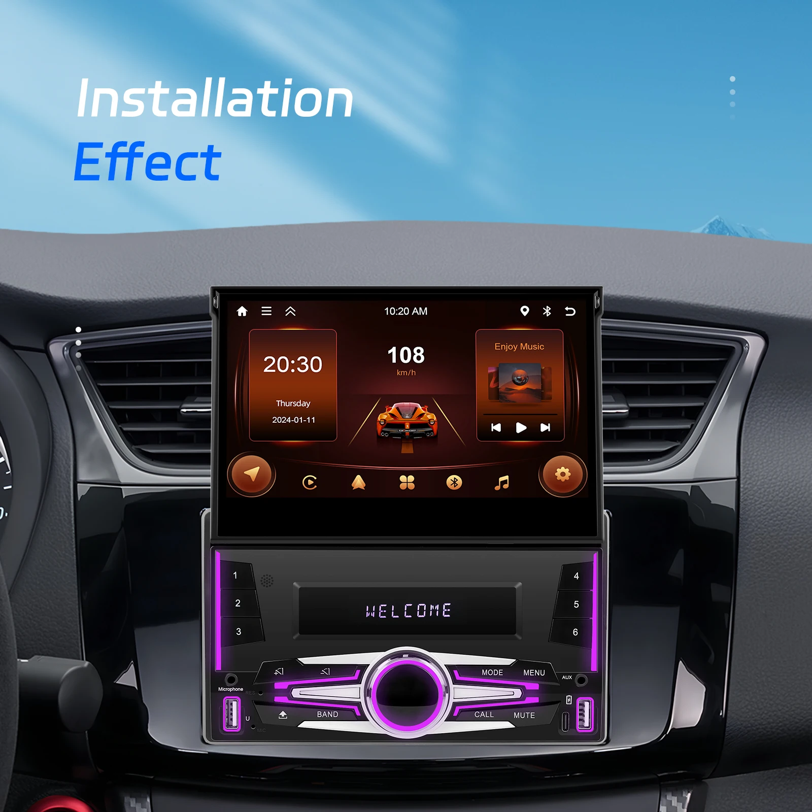 Автомобильный мультимедийный плеер Podofo стерео-система на Android с 7 &quotсенсорным