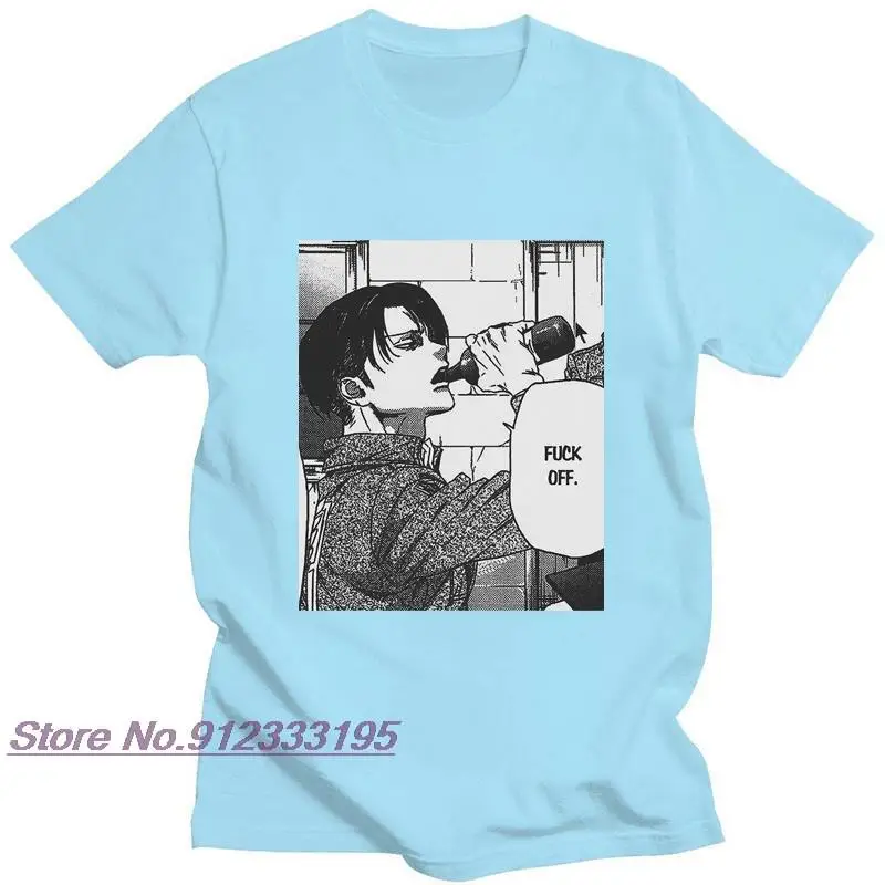 Cool Attack on Titan Shingeki No Kyojin Manga Anime Tshirt Levi Ackerman Cotton Casual Loose Summer T-shirt
