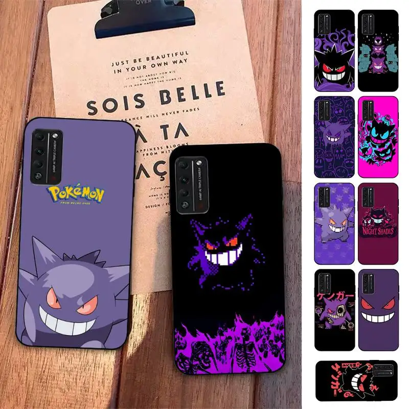 

MINISO Pokemon Gengar Phone Case for Huawei Honor 10 i 8X C 5A 20 9 10 30 lite pro Voew 10 20 V30