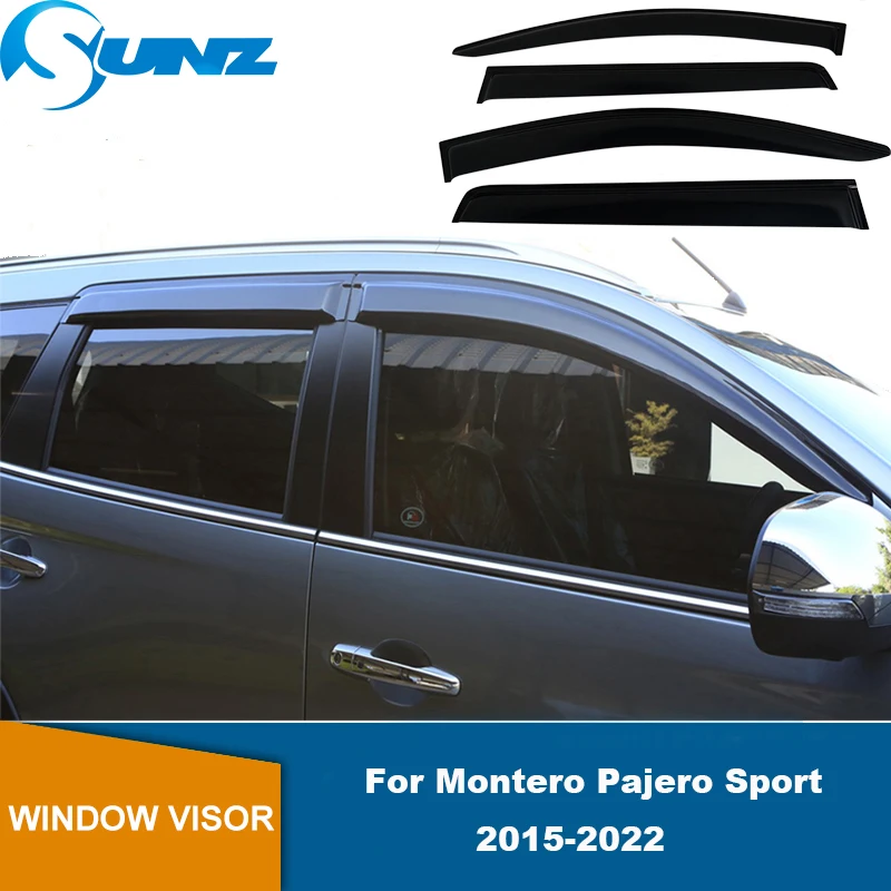 

Дефлекторы бокового окна для Mitsubishi Pajero SPORT 2015 2016 2017 2018 оконный козырек вентиляционные шторы Защита от солнца и дождя SUNZ