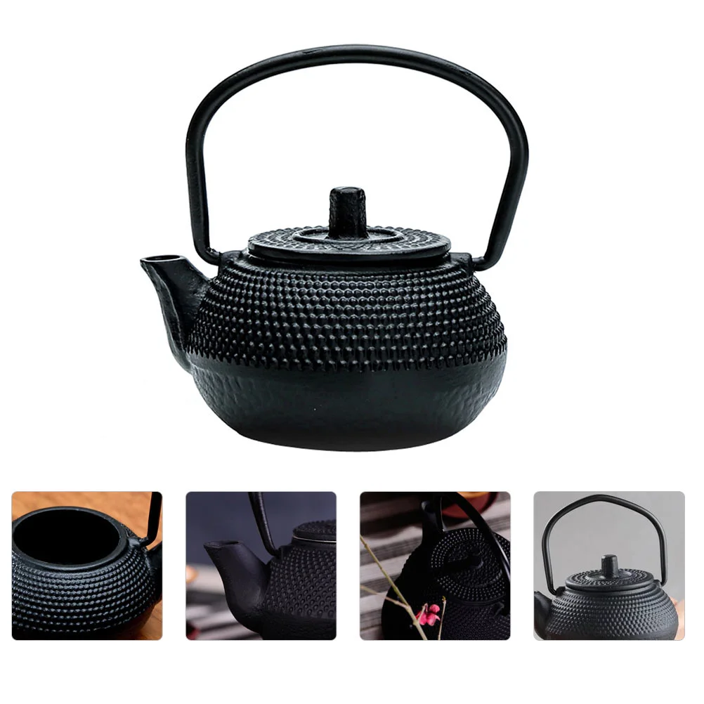 

Small Cast Teapot Small Japanese Tetsubin Tea Kettle with Stainless Steel Infuser Chinese Kungfu Gongfu Tea Set for Home Black