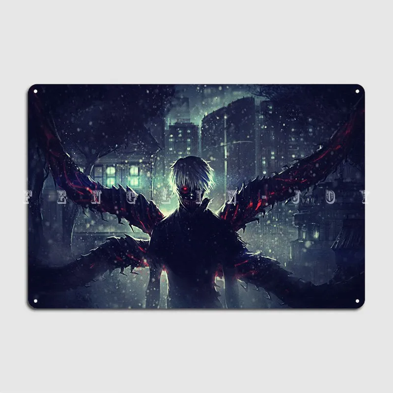 

Tokyo Ghoul Ken Kaneki Metal Plaque Poster Pub Kitchen Funny Plaques Tin Sign Poster