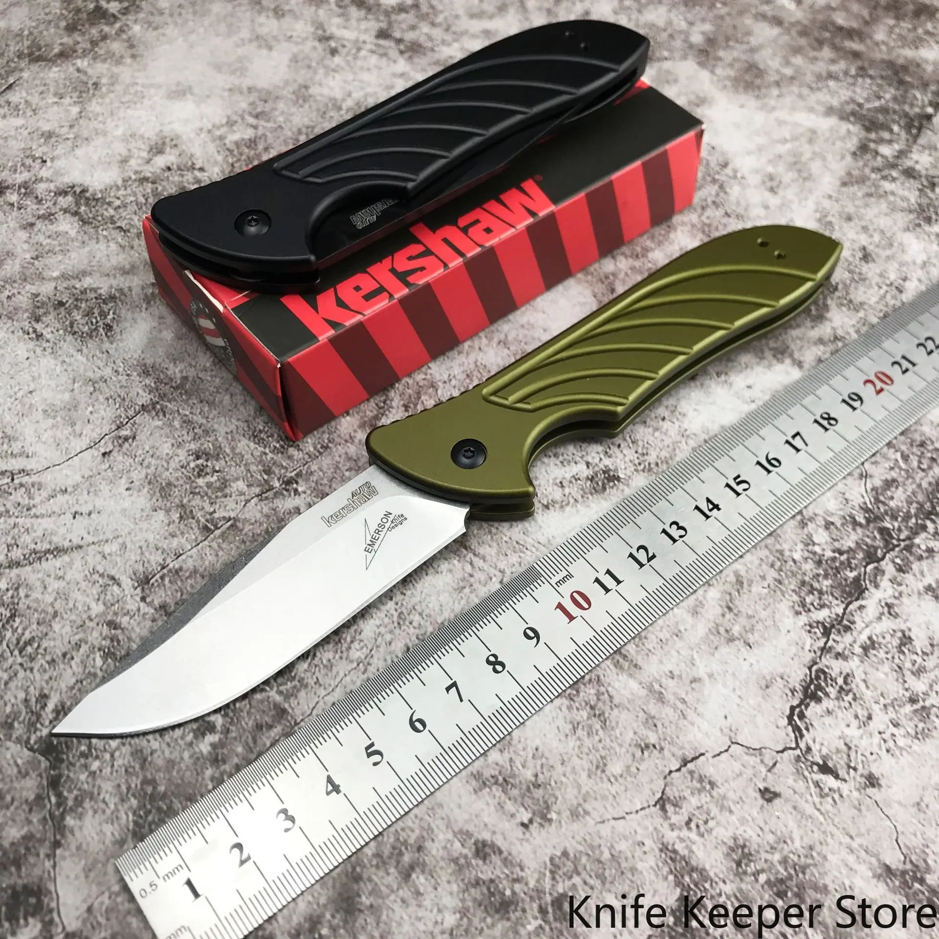 

Kershaw 7600GRYBLK Launch 7 EDC Folding Knife CPM154 Knife Blades Aluminum Alloy Handle Small Pocket Knife Survival Gadget