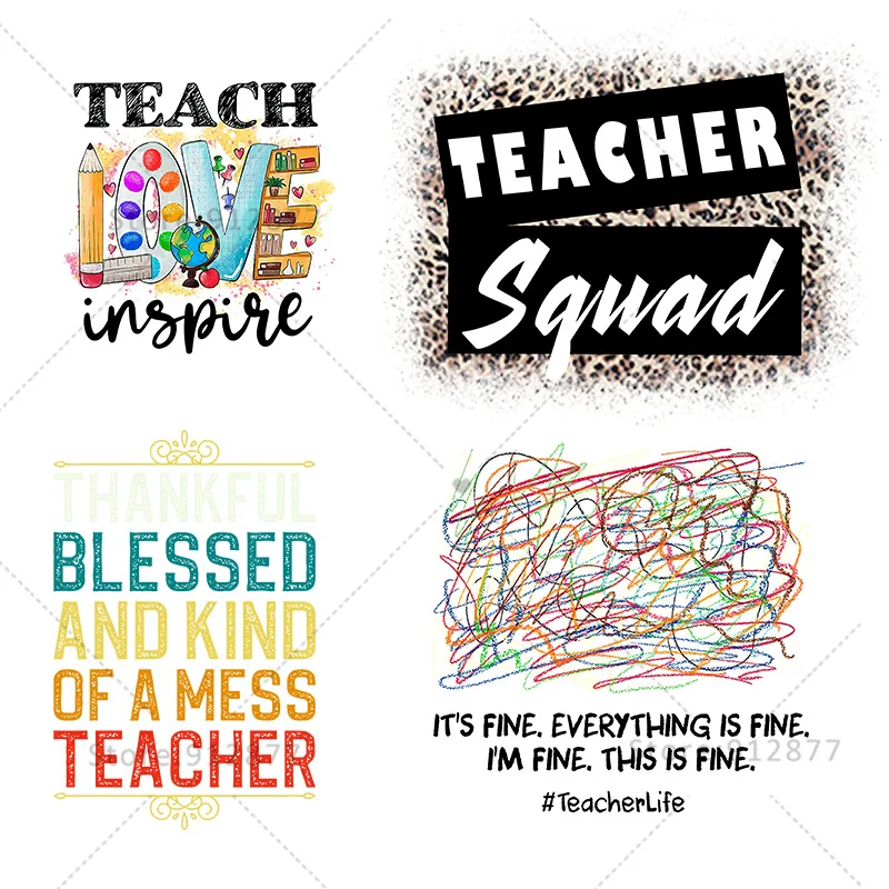 

Жизнь учителя, школьная карьера, печать «сделай сам», готовый к нажатию, нажимайте на одежду, просто Нагрейте ее