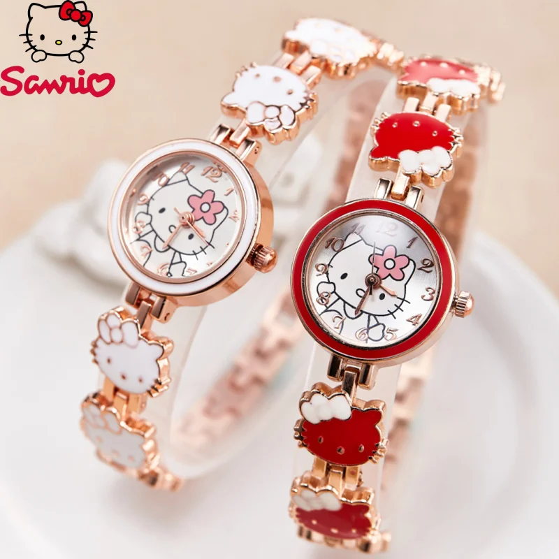 

Hello Kitty Casual Women Watch Student Kids Waterproof Cartoon Quartz Electronic Fashion WristWatch Children Gifts Watches