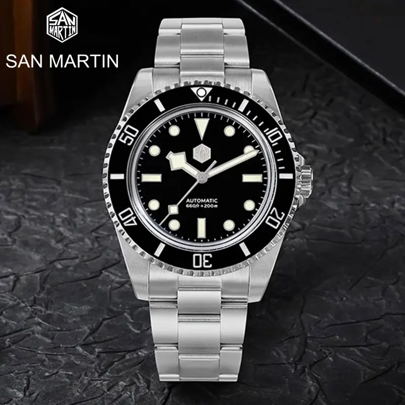 

Часы San Martin Мужские механические, 40 мм, водостойкие, 200 м