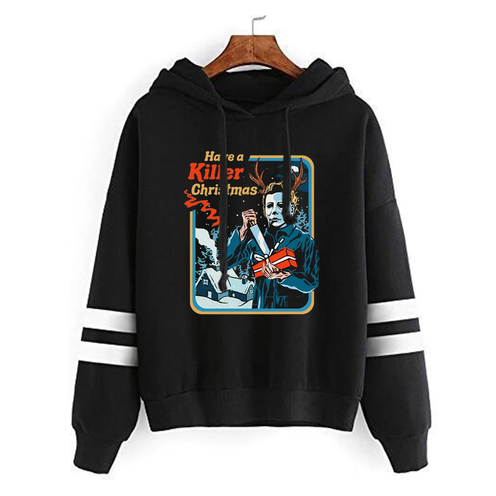 

Retro Christmas Hoodies Funny Horror Movie Characters Clothing Halloween Christmas Night Party Sweatshirts Gift for Christmas s