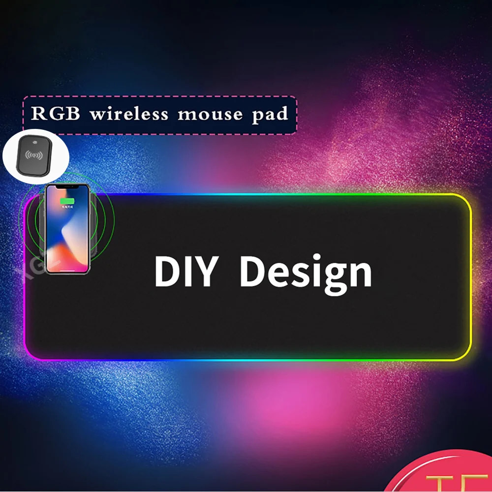 

DIY Custom Rgb Wireless Charging USB Type-c Large Mouse Pad Gamer Accessories LED Backlight Desktop Charging Mobile Gaming Desk