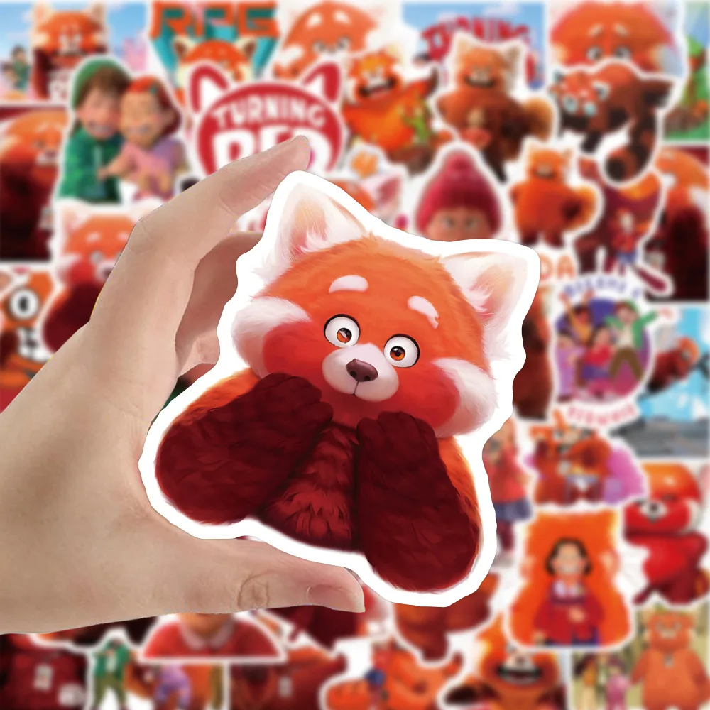 Милые Мультяшные аниме наклейки из мультфильма Поворот красного цвета в виде