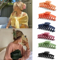 sweet female frosted color grab claw clips makeup bath hair grab hairpin big clip korean hairpin accessories for women