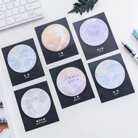 6pcs creative round planet memo pad paper notes sticky notes notepad stationery office school supplies