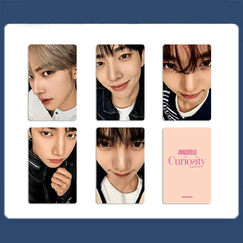 Фото KPOP AND2BLE Новый альбом, набор из 5 штук: Коллекционная карточка-открытка Sequence 01: Curiosity, фотокарточка ZHANG HAO HANYUJIN RICKY №4