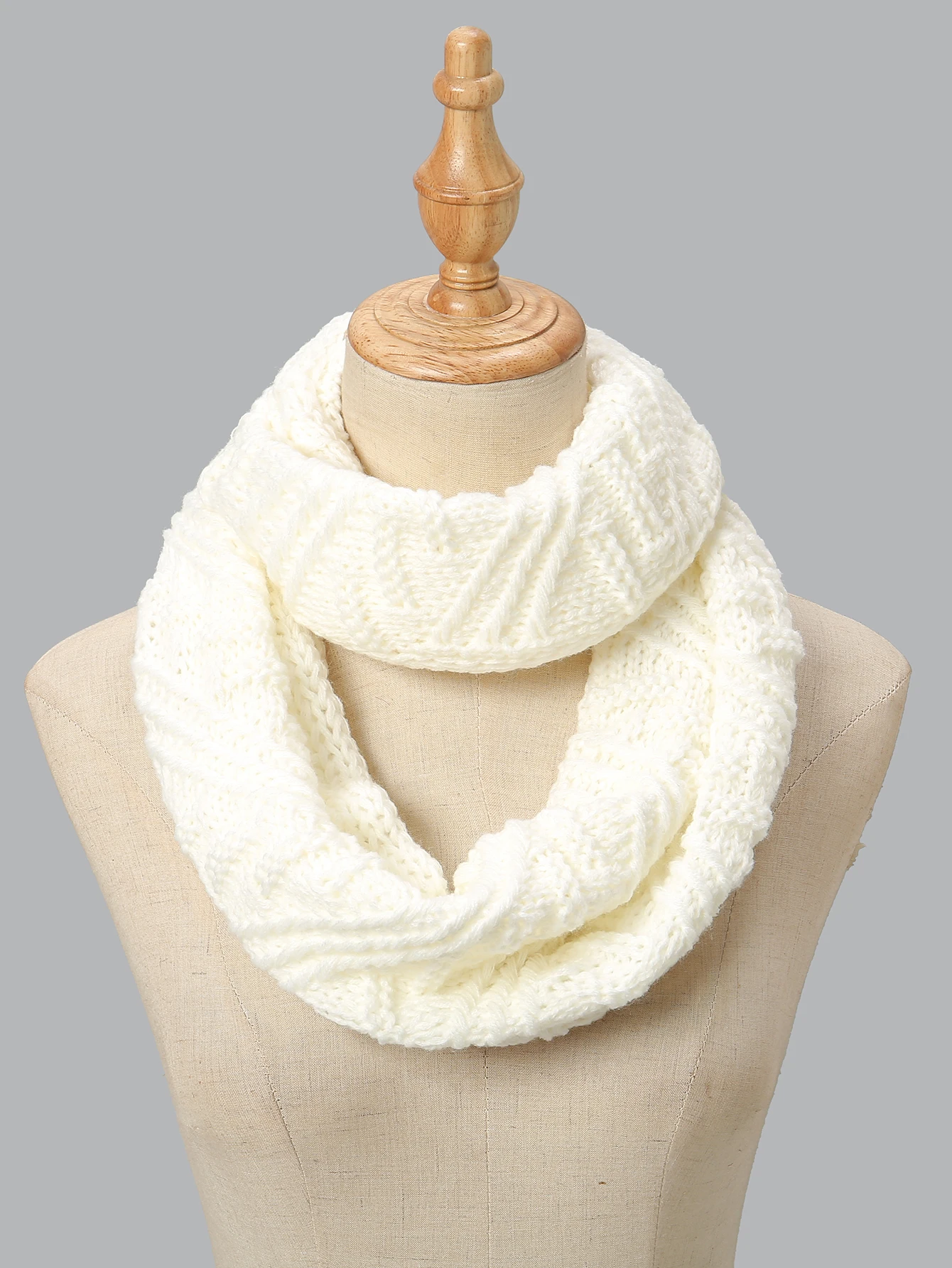 Вязаный шарф с искусственным воротником высоким лацканом шерстяной накладной