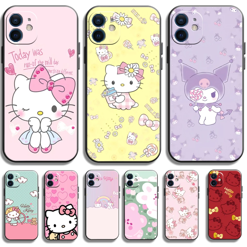 

Hello Kitty For iPhone 11 12 Pro 13 Pro Max 12 12 Pro Max cartoon leather For iPhone X XS MAX XR 8 Plus NEW Funda phone case