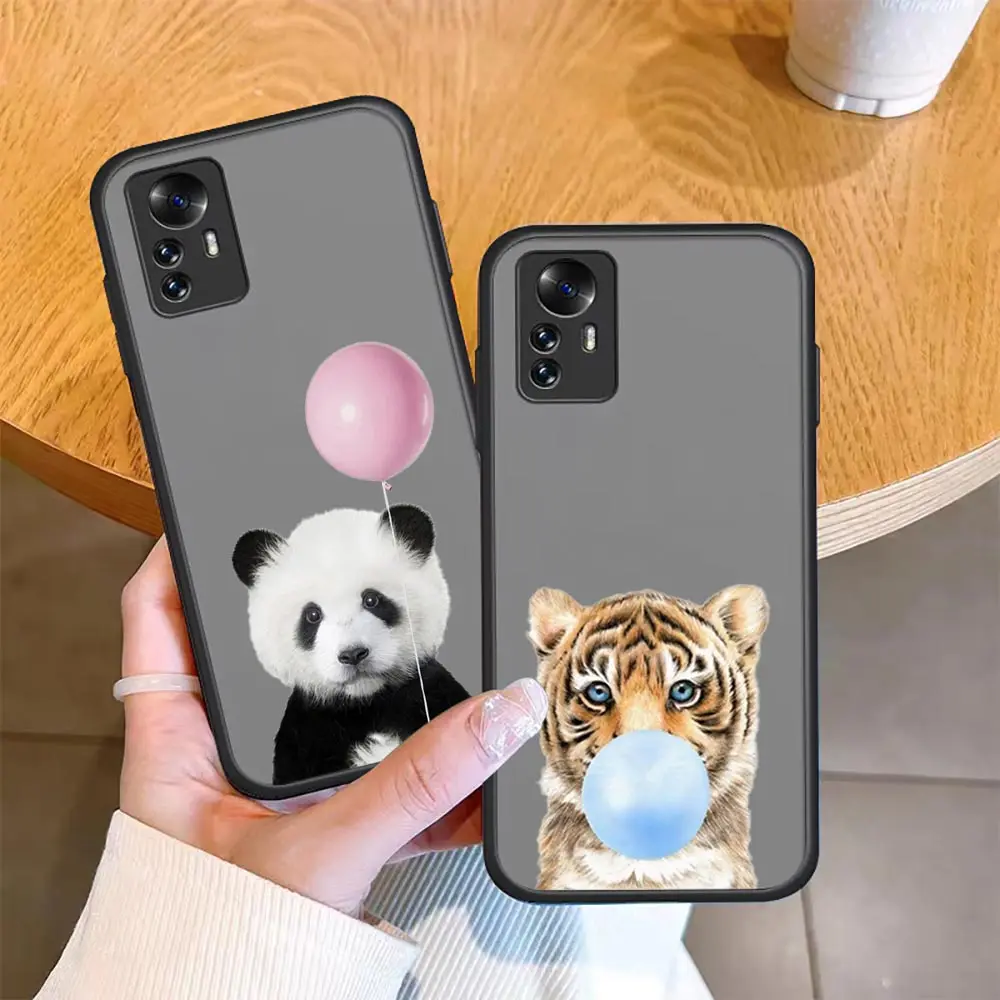 

Cute Animal Dog Cat Panda Tiger Leopard Matte Phone Case For Xiaomi Mi 12 11 11T 10 10S 9 8 6X 5X A3 Ultra Lite Tpro Pro Cover