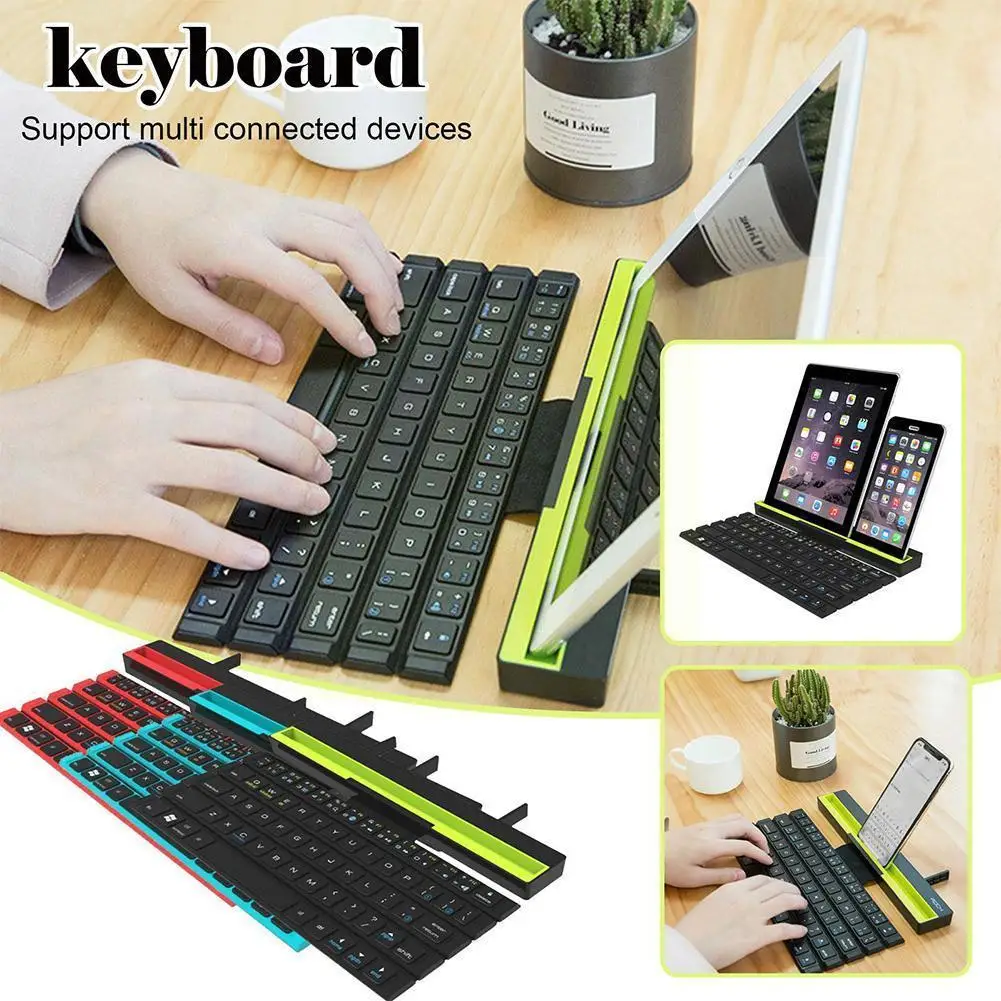 

Mini Foldable Wireless Keyboard Bluetooth-Compatible Keyboard For Windows Android For Ios Smart Phone Tablet Keyboard For I W3Y7