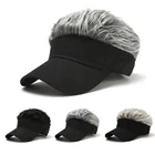 Бейсболка с шипами для взрослых и детей, забавная однотонная Регулируемая Нейлоновая кепка с искусственным волосом и козырьком от солнца, уличная одежда в стиле хип-хоп, подарок