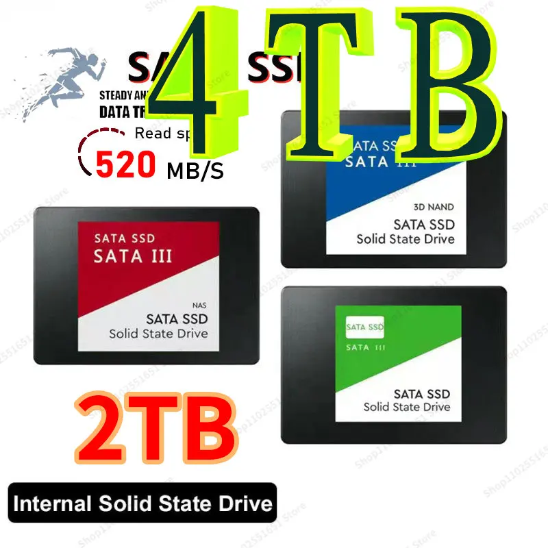 2.5Inch 4TB 2TB SATA SSD High Speed SSD 2TB Internal SSD M.2 SATA Interface Disco duro de 1 TB For Laptop Computer Notebook SSD