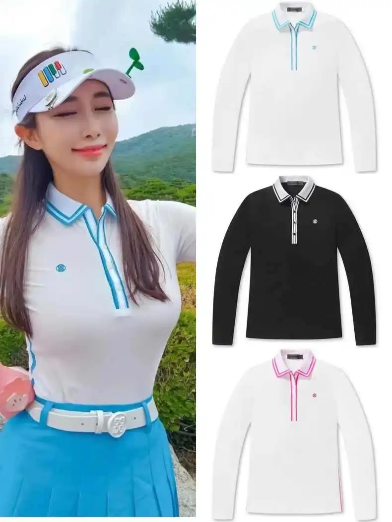 

Одежда для гольфа, женская футболка с длинным рукавом, мягкие и удобные тонкие Топы